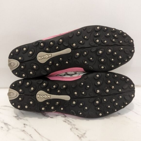 FootJoy Women's Summer Series Pink White Black Leather Upper Golf Shoes 7.5 - Picture 6 of 10